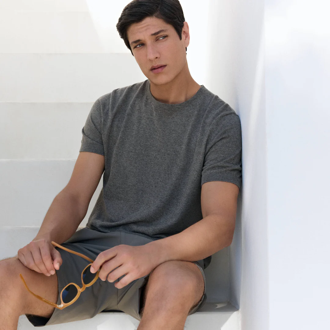 MILES Linen | Steel Green Melange - Image 3